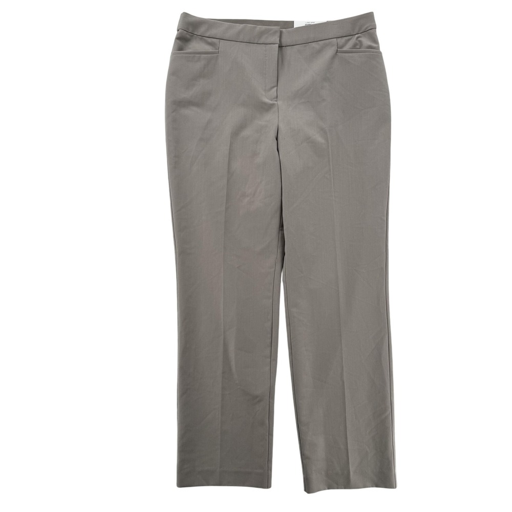 INC Pants Womens 16 Beige Summer Straw Straight Comfort Waistband‎ Work Office